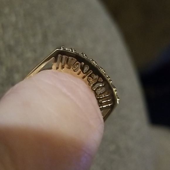 White Diamonique "LOVE YOU" Ring - Picture 7 of 11